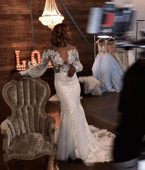 eva marcille wedding dress
