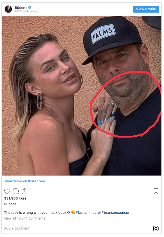 Lala Kent 50 Cent Randall Emmett Feud - The Lala Kent and 50 Cent Twitter  Feud, Explained