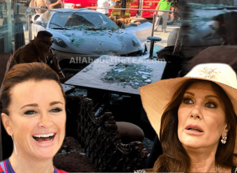 Kyle Richards Mocks Lisa Vanderpump’s Restaurant Car Crash!