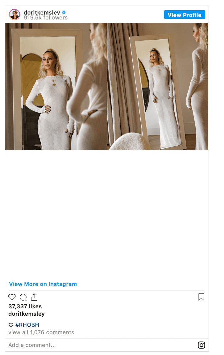 Dorit Kemsley's White Maxi Dress