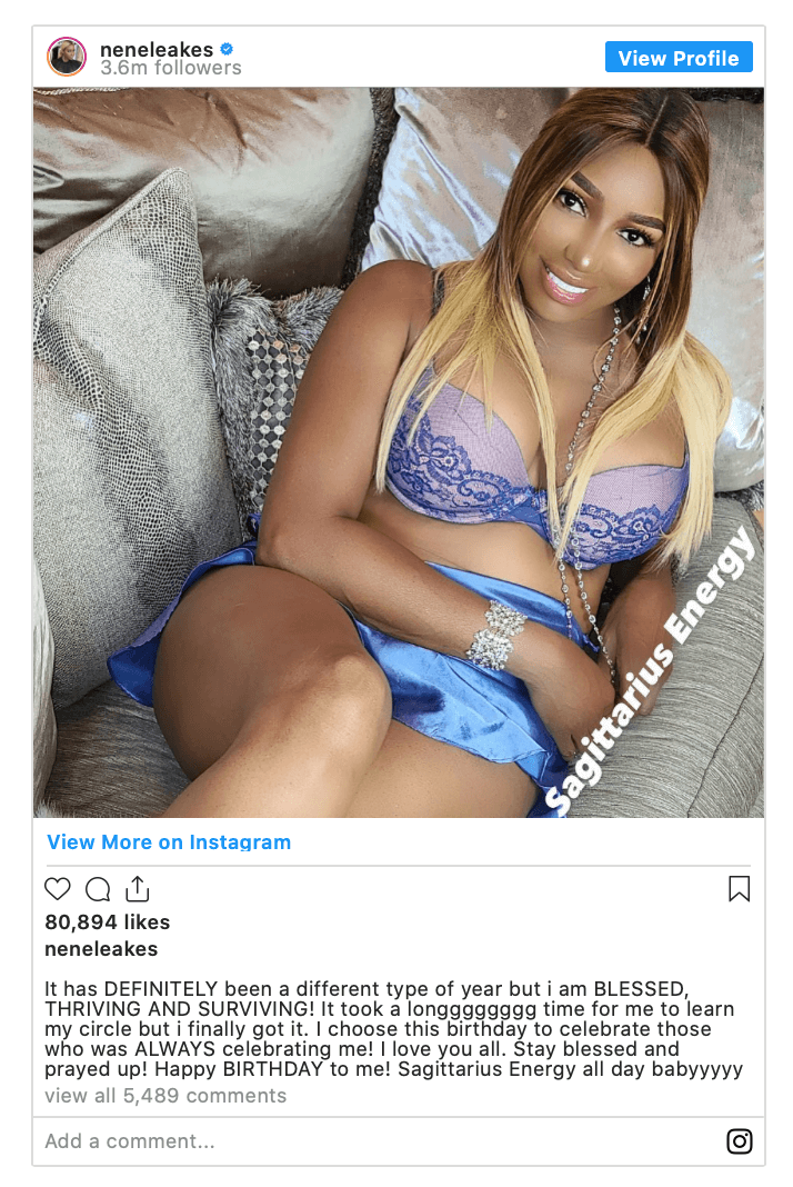 NeNe Leakes Strips Down To Sexy, Itty Bitty Lingerie For Her 53rd Birthday!