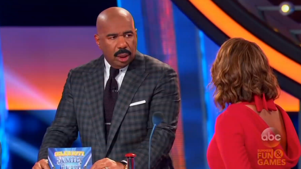 Steve Harvey Shouts At ‘Family Feud’ Contestant Over Spicy Comment