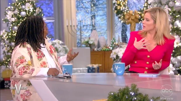 The View S Sara Haines Scolds Whoopi Goldberg During Live Show