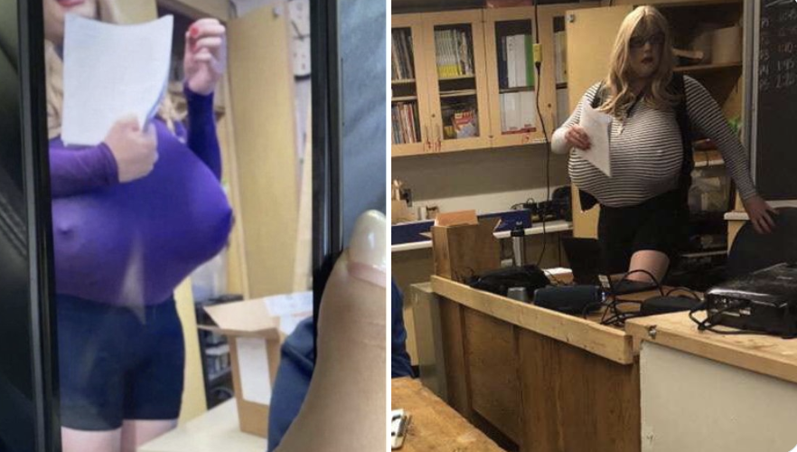 Canadian shop teacher who wore Z-cup prosthetic breasts put on