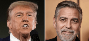 George Clooney and President Donald Trump